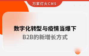 數字化轉型與疫情當爆下，B2B的新增長方式｜萬家推云平臺